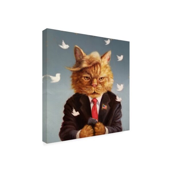 Lucia Heffernan 'Catty Remarks' Canvas Art,18x18